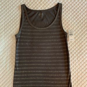 LOFT Tank with Sparkly Stripe Design